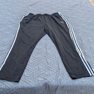 Adidas Black 3XL Stripe Athletic Track Pants Men's Black Joggers